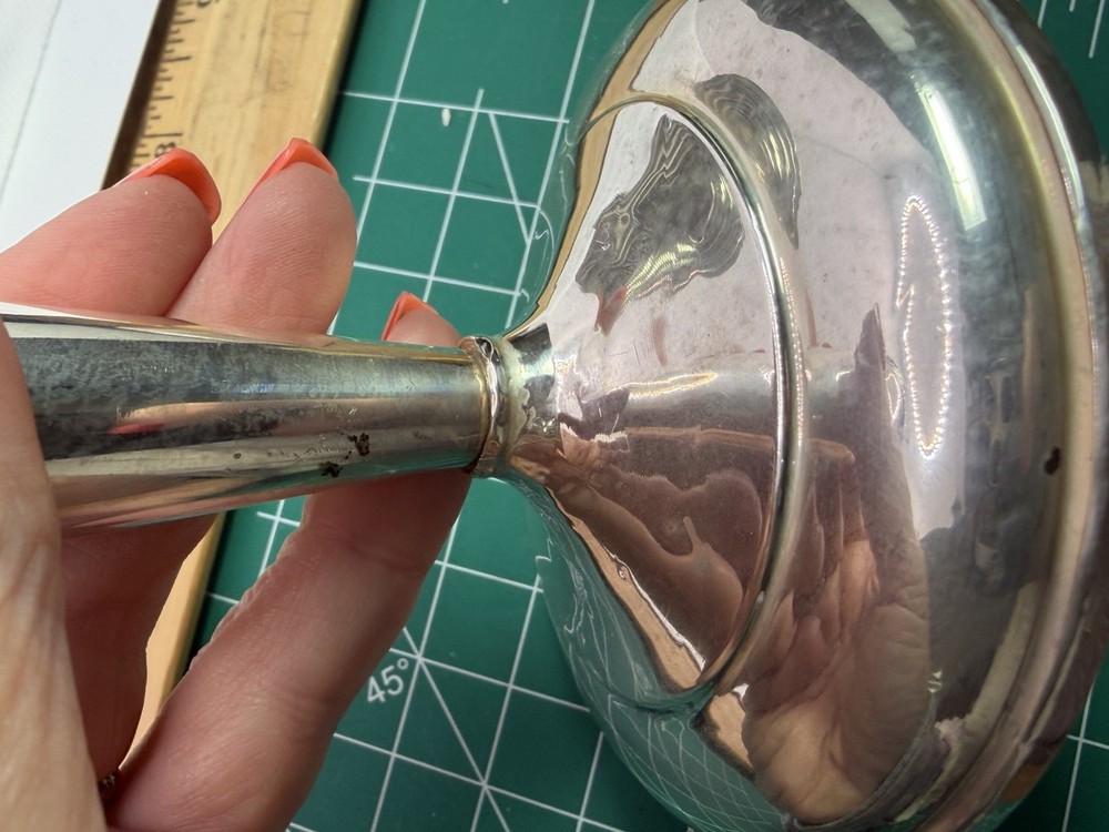 Rare, Sterling Silver weighted Candle Holders Preisner 7” high