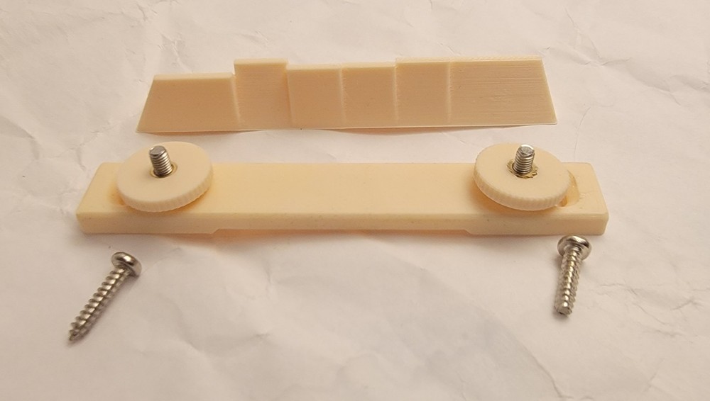 NEW REPRO Guyatone Cream Plastic Compensated Bridge, Plate & Adjusting Wheels!