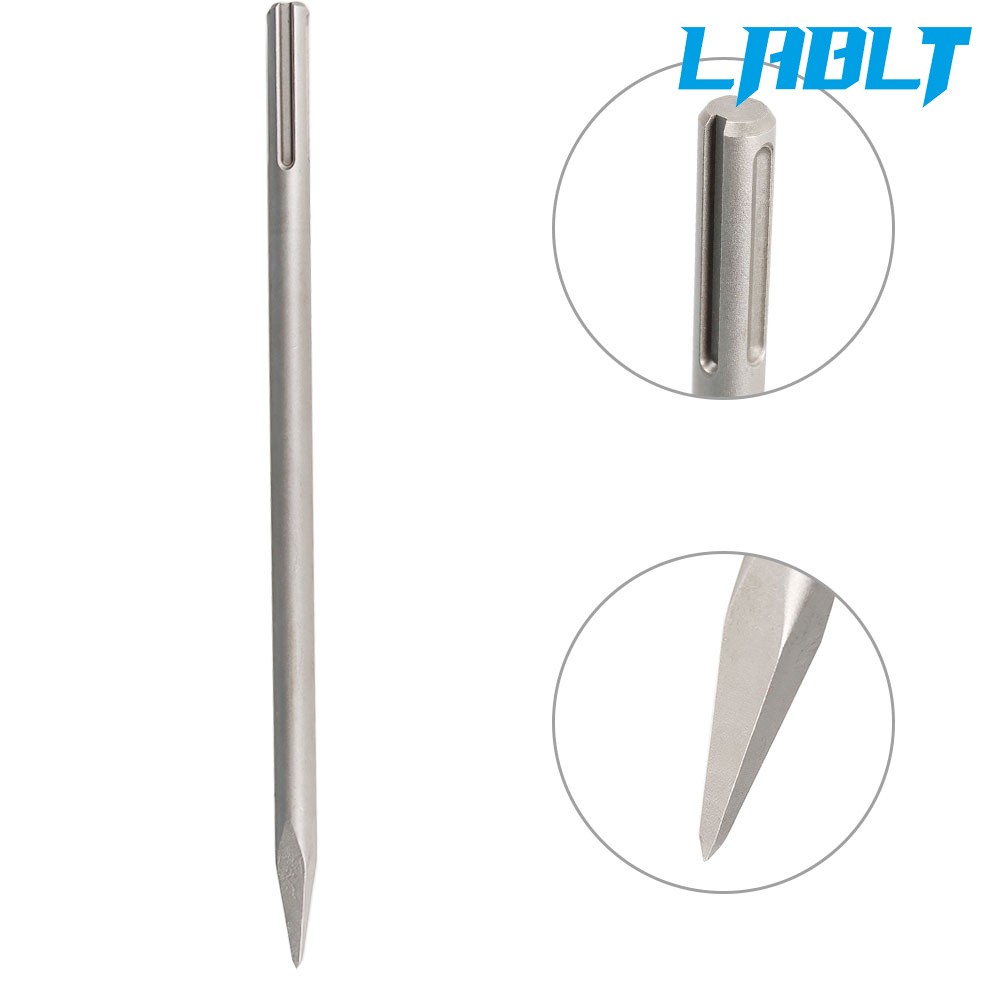 LABLT 3 Pcs 16" SDS Max Bits Set Long-Point Chisel Scaling Chisel Flat Chisel