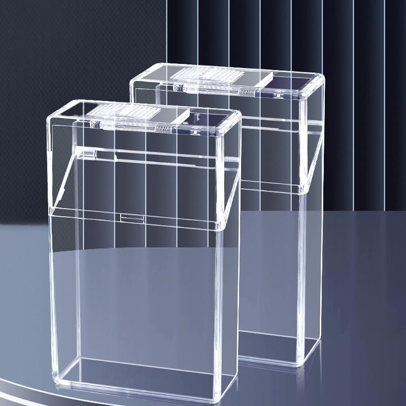 (2 Pack) Acrylic Transparent Cigarette Case