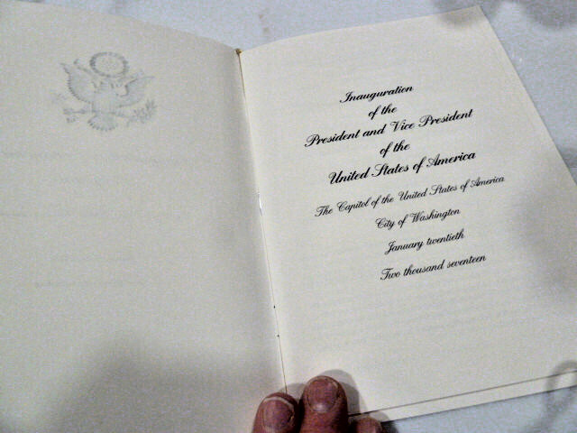 President Donald J. Trump Inauguration Invitation and Program 2017