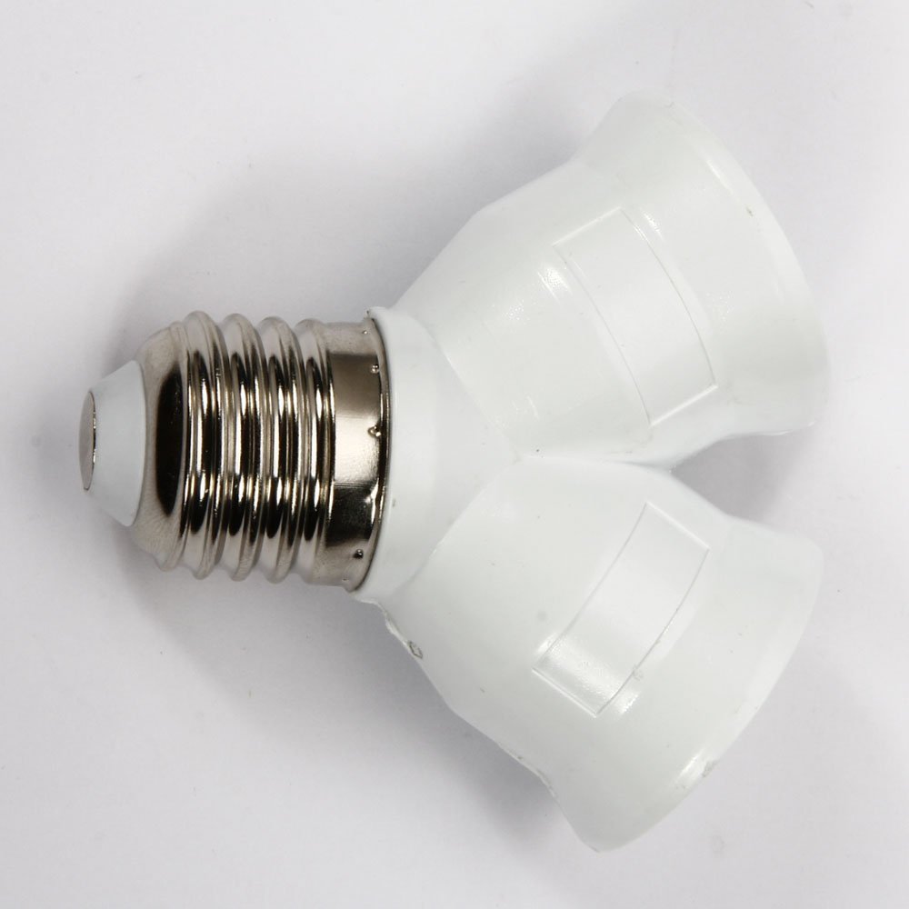 4 Pieces 2 in 1 Socket Splitter Adapter For E26/E27 Medium Socket