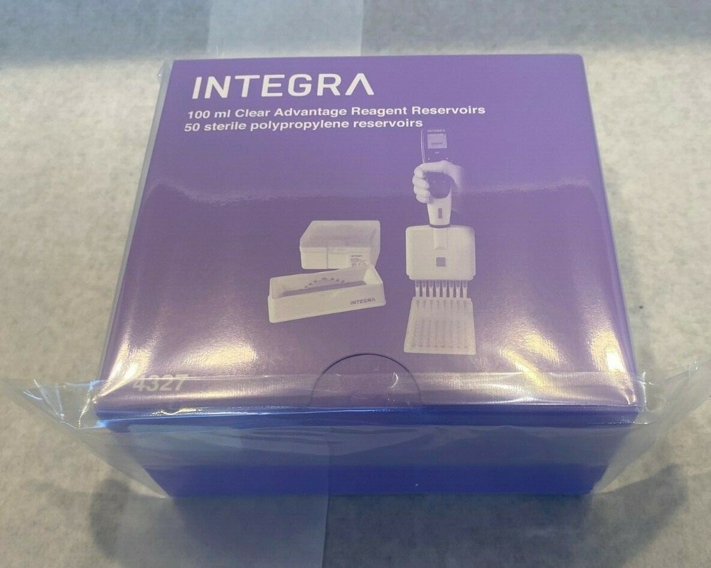 INTEGRA 100 ml Polypropylene Multichannel Reagent Reservoir 50 Disposable Insert