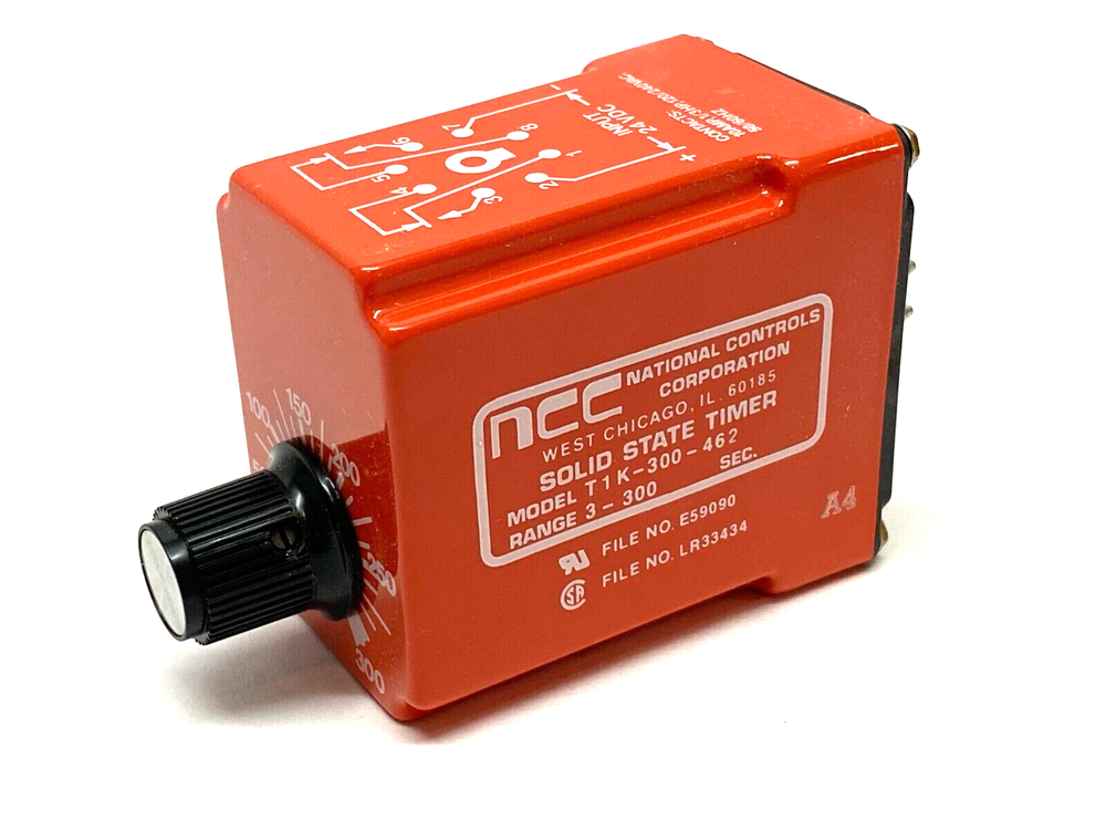 NCC National Controls Corp T1K-00300-462 Solid-State Time Delay Relay 3-300sec
