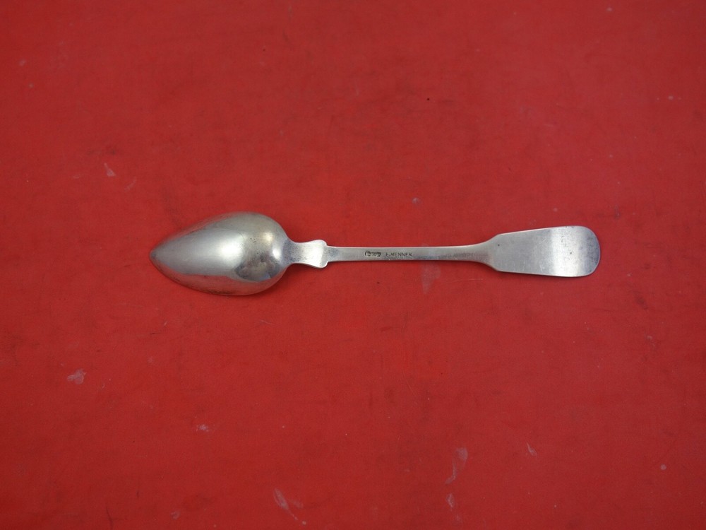 German Sterling Silver Teaspoon by E Menner .800 silver Fiddle pattern 5 3/4"