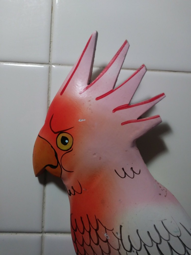 Wooden Cool Carved Funky Parrot