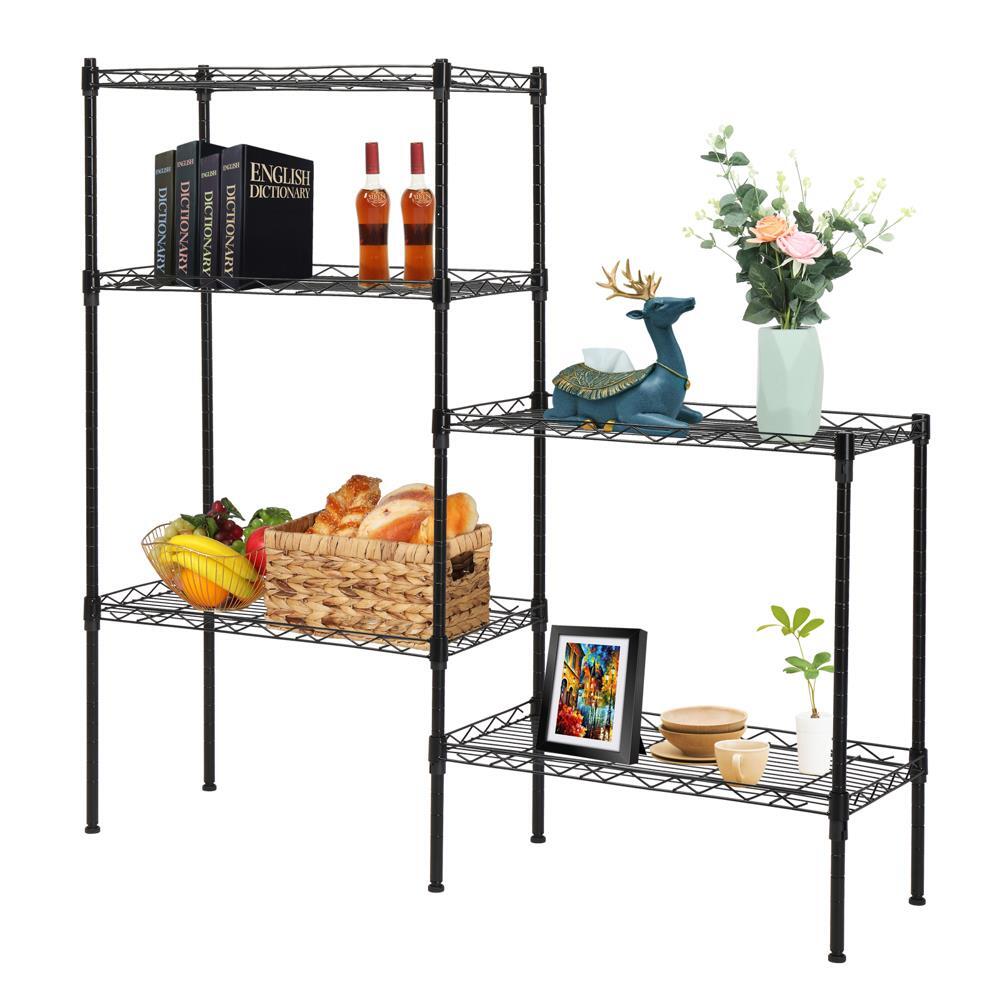 60"x22"x12"Heavy Duty 5 Layer Wire Shelving Rack Adjustable Shelf Storage Holder