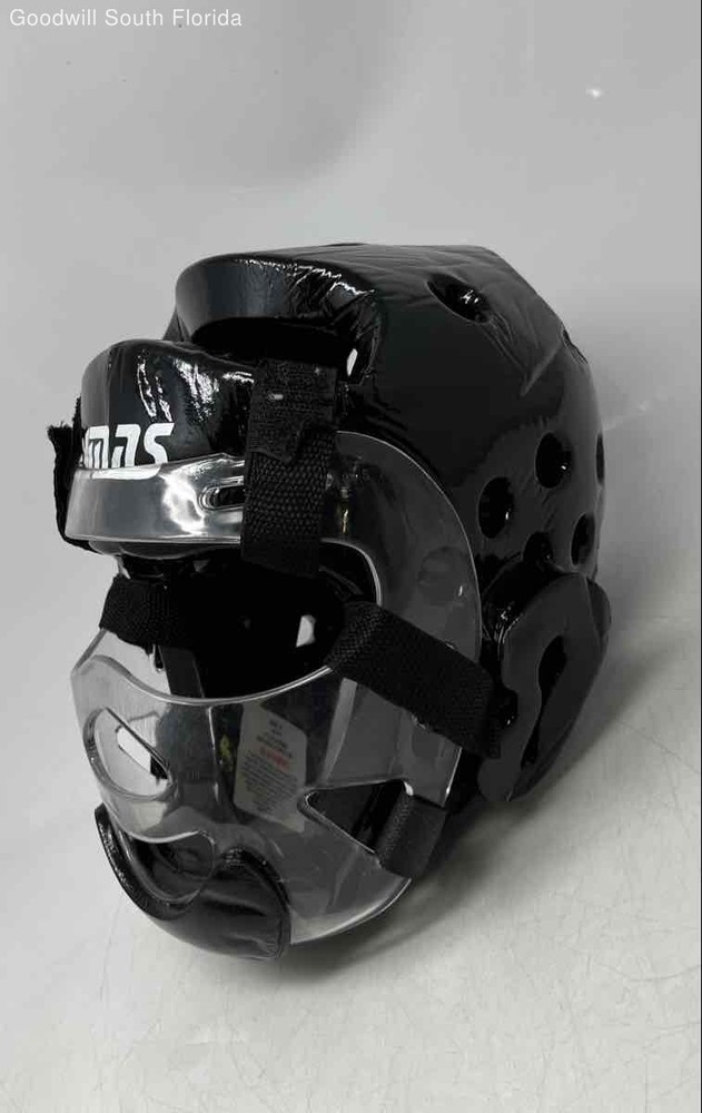 ProForce Thunder Black Karate Sparring Face Shield Training Headgear Helmet Sz S