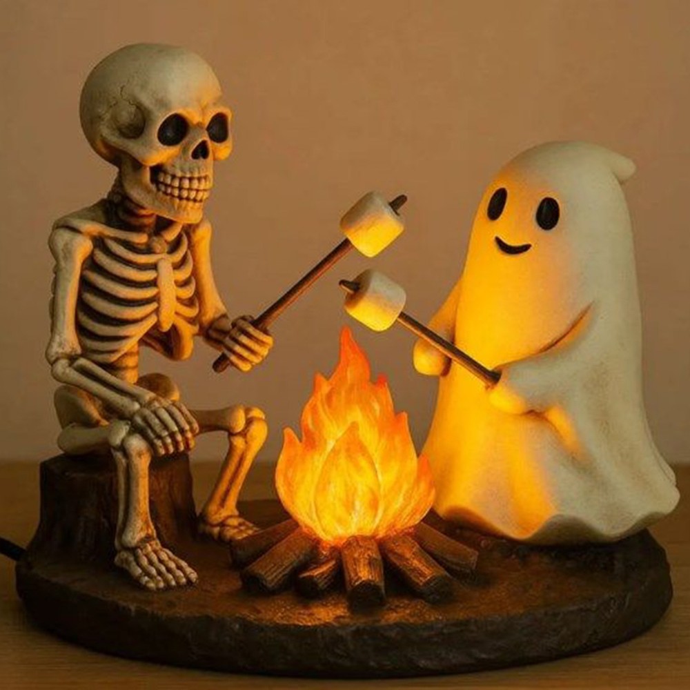 Halloween Ghost Campfire Flashing Night Light, Ghost Campfire Flickering Flame