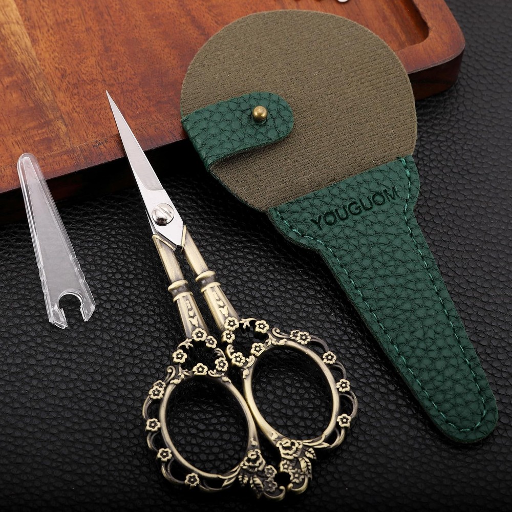 Knitting Scissors with Case, Crochet Scissors Threading Sewing Shears for Emb...