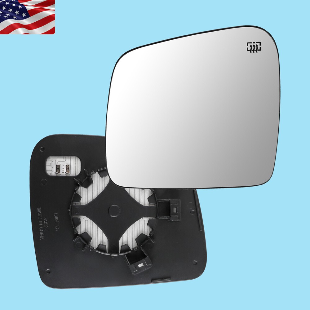 Mirror Glass For 2011-2023 Dodge Durango Heated Flat Left Side w/ Backing Plate
