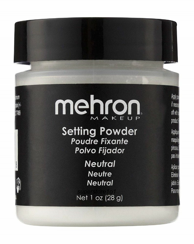 Mehron Makeup Setting Powder -1 oz  Shaker Jar -Neutral.