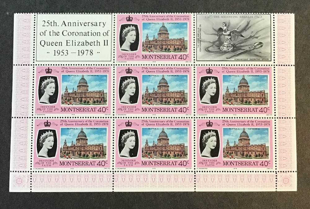 Montserrat 1978 VF MNH Sc#385-88 Partial Sheets