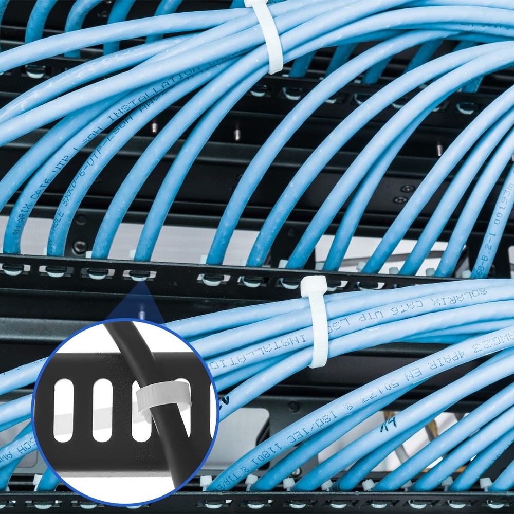 2 Pcs 1U Horizontal 19 Inch Rack Mount Cable Management Support Bar Bracket C...