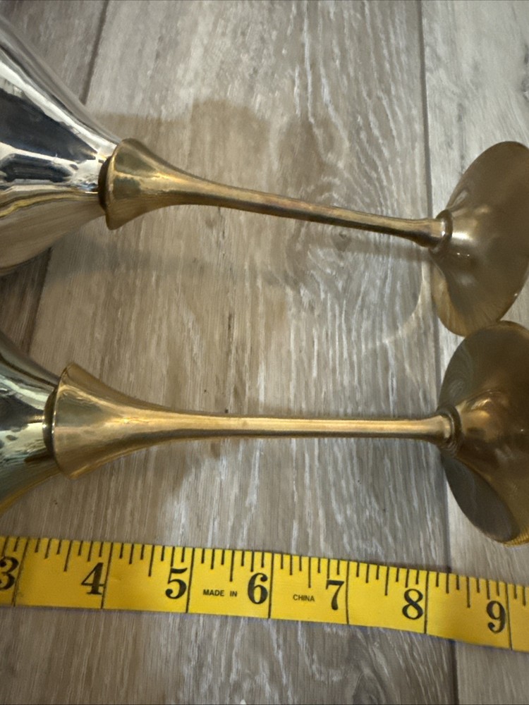 two-tone wine goblets, likely silver-plated brass