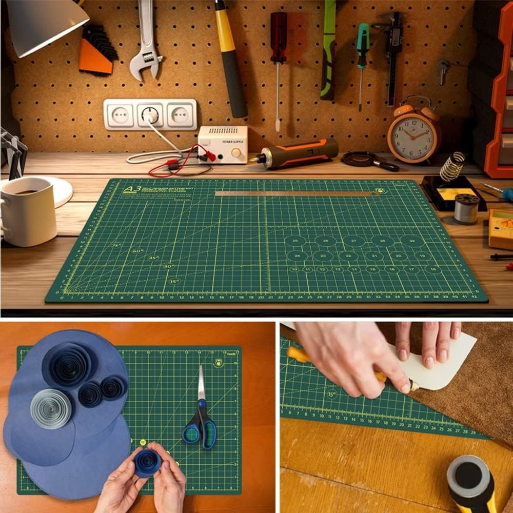Thickened 18"x12" Rotary Cutting Mat - Ideal for Sewing & Leather Projects
