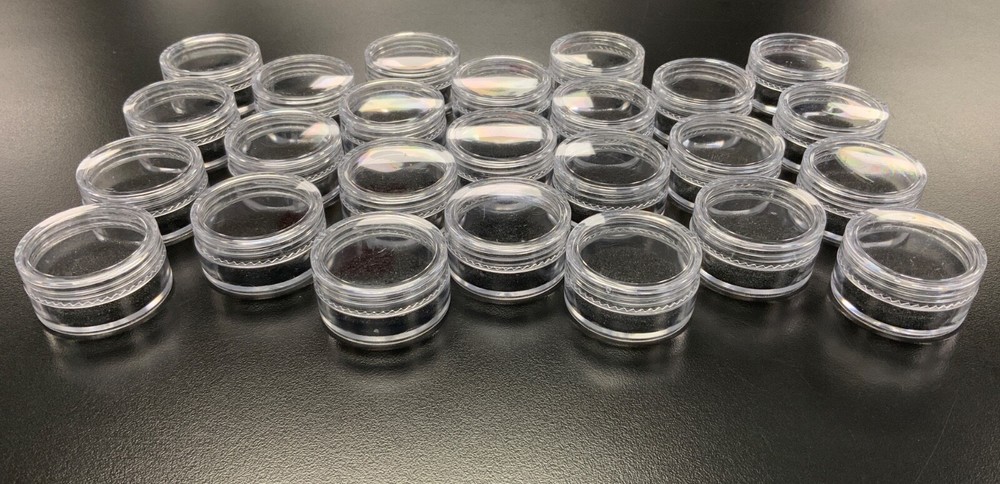 10PC Round Clear Plastic Storage Containers With Screw-On Lid Small & Tall