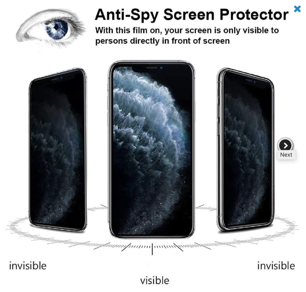 3 Pack - Tempered Glass Privacy Screen Protector - iPhone 16 PRO MAX