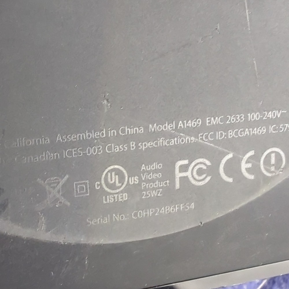 Untested Apple Tv A1469 W/ Remote