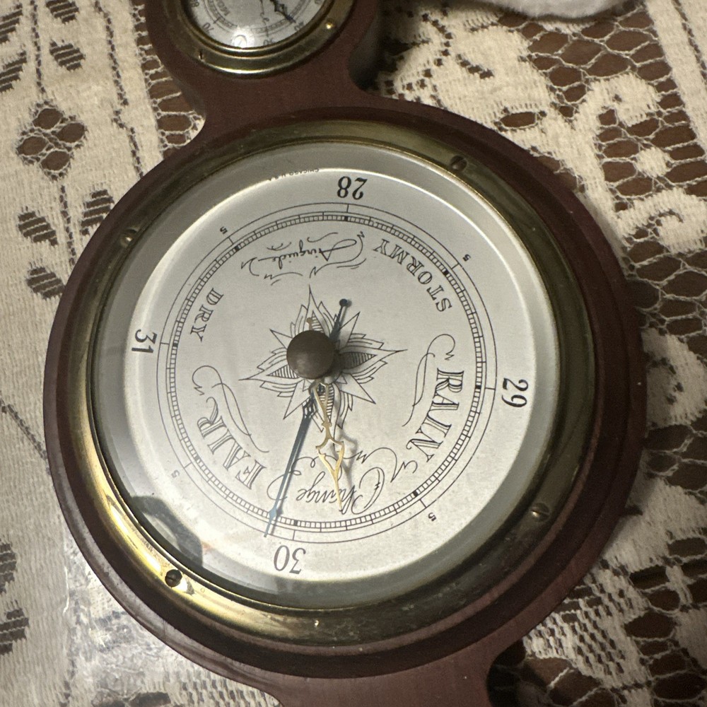 Vintage Mahogany Barometer