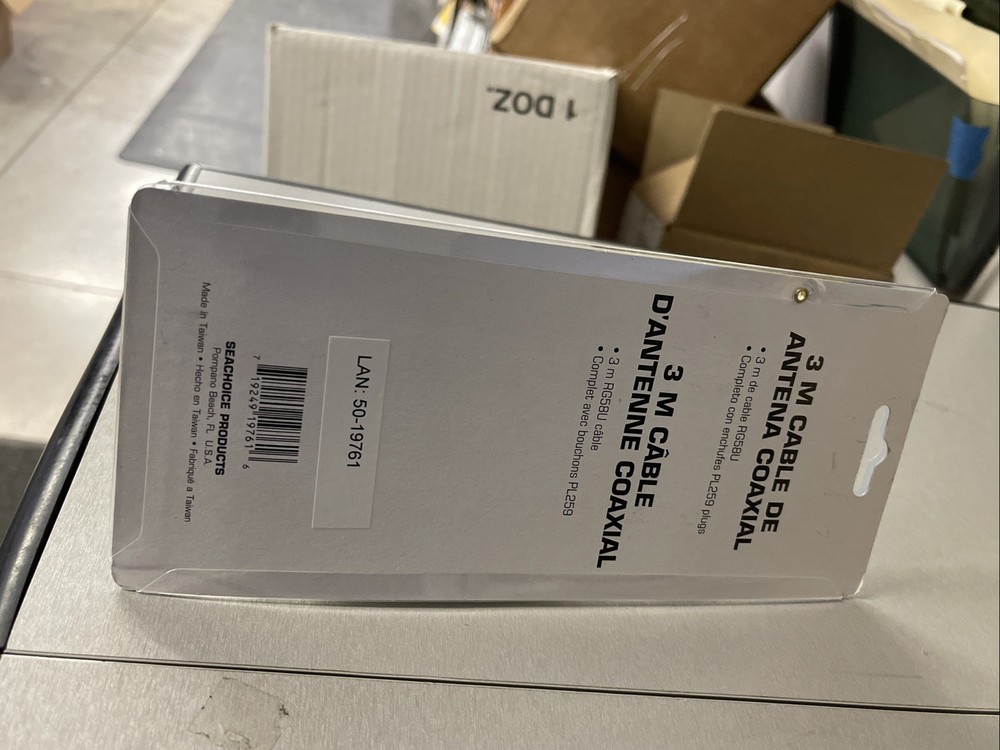 SEACHOICE 10' COAXIAL ANTENNA CABLE MODEL 19761