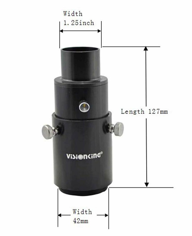 1.25" Variable Projection DSLR Camera Adapter Telescope Eyepiece Accessory