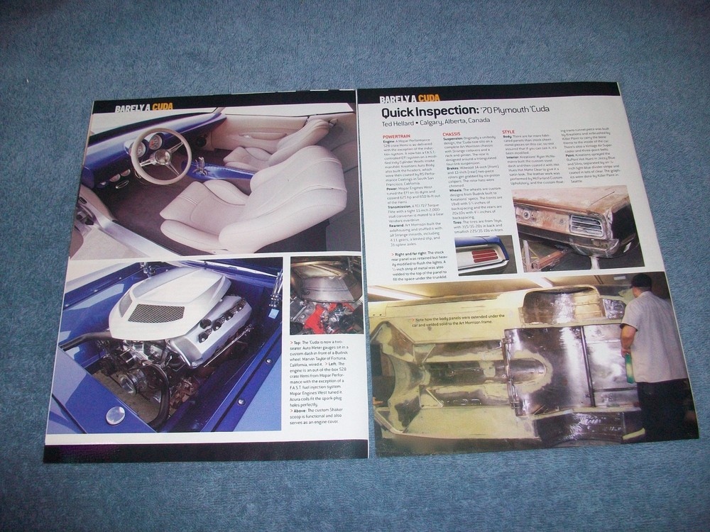 1970 Plymouth Cuda Pro Touring Article "Barely A Cuda"