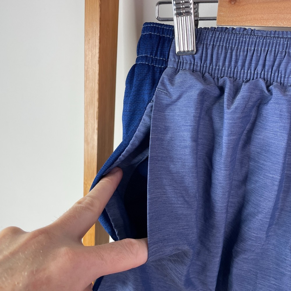 Nike Challenger Shorts Mens Medium Blue Running Training Athletic Drawstring