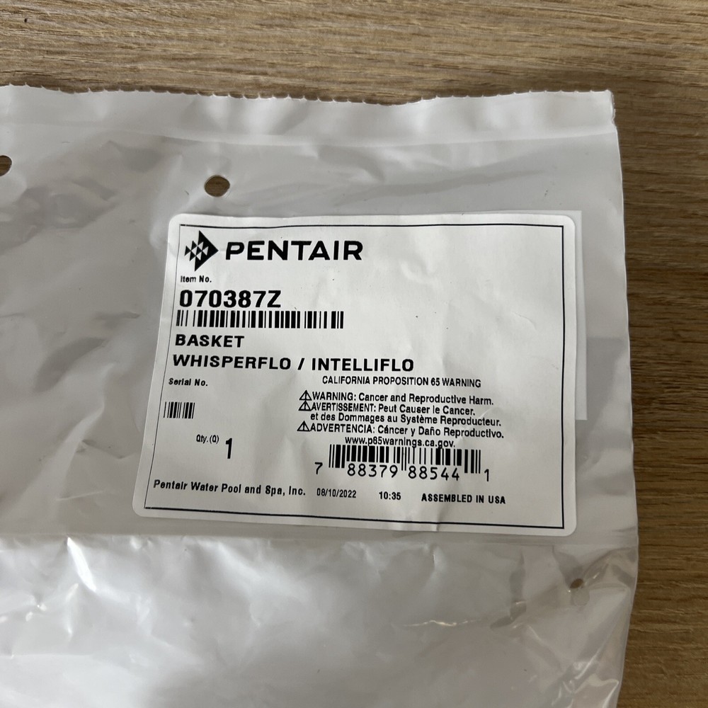 Pentair 070387 Strainer Basket, Plastic