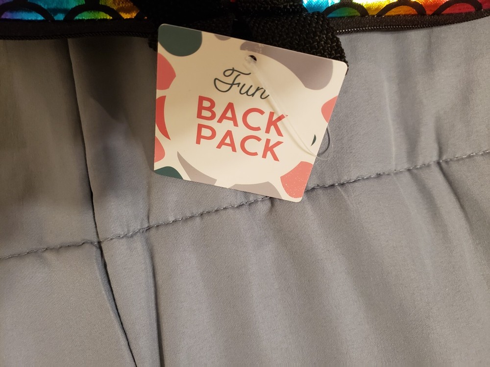 Fish Multicolor SMALL Backpack Plush Preschool K New Fun Back Pack Fish