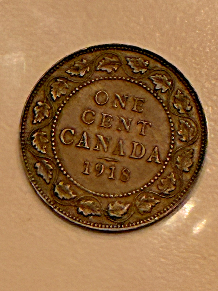 1918 One Cent CANADIAN Coin
