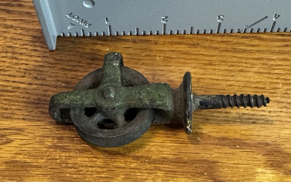 Cast Iron Victorian 1-3/8” wheel Hardware Pulley