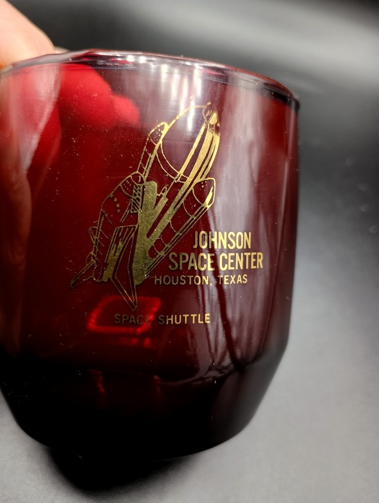 Anchor Hocking Royal Ruby Johnson Space Center NASA Space Shuttle Rocks Glass