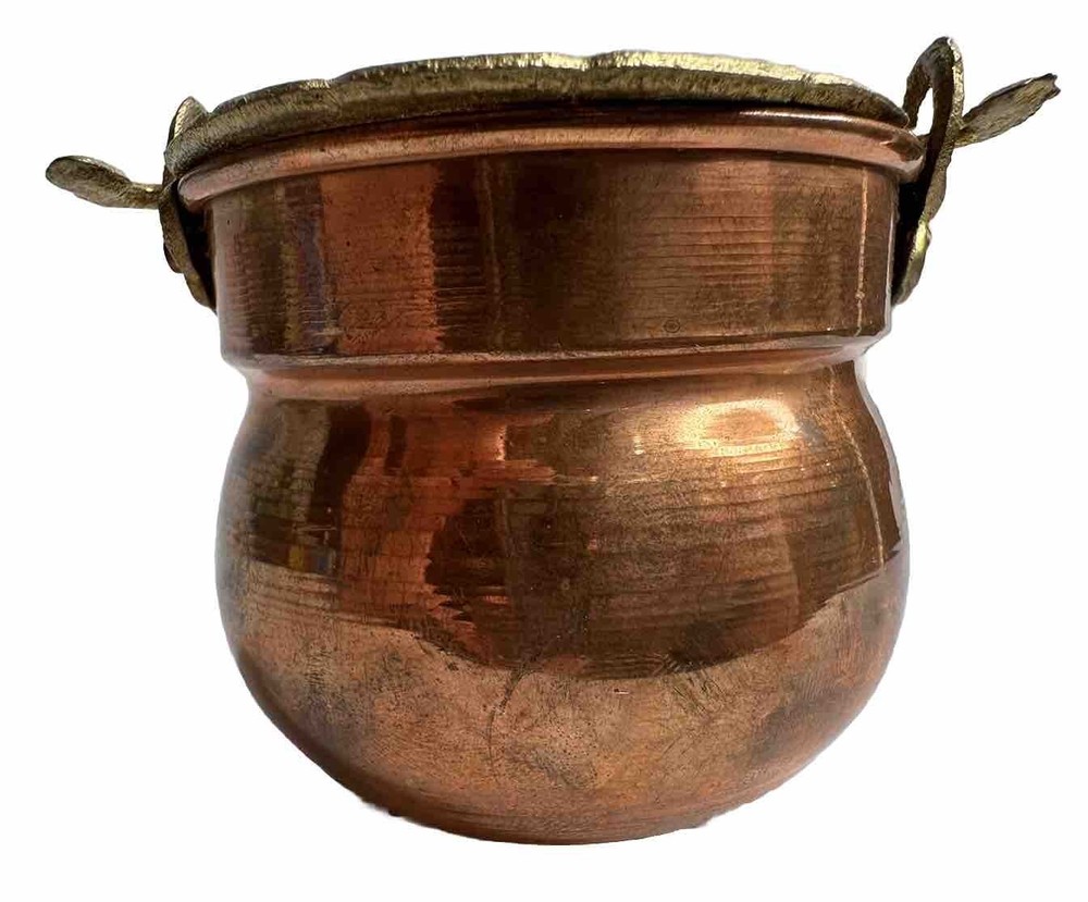 Fairy Garden Copper Kettle 3"