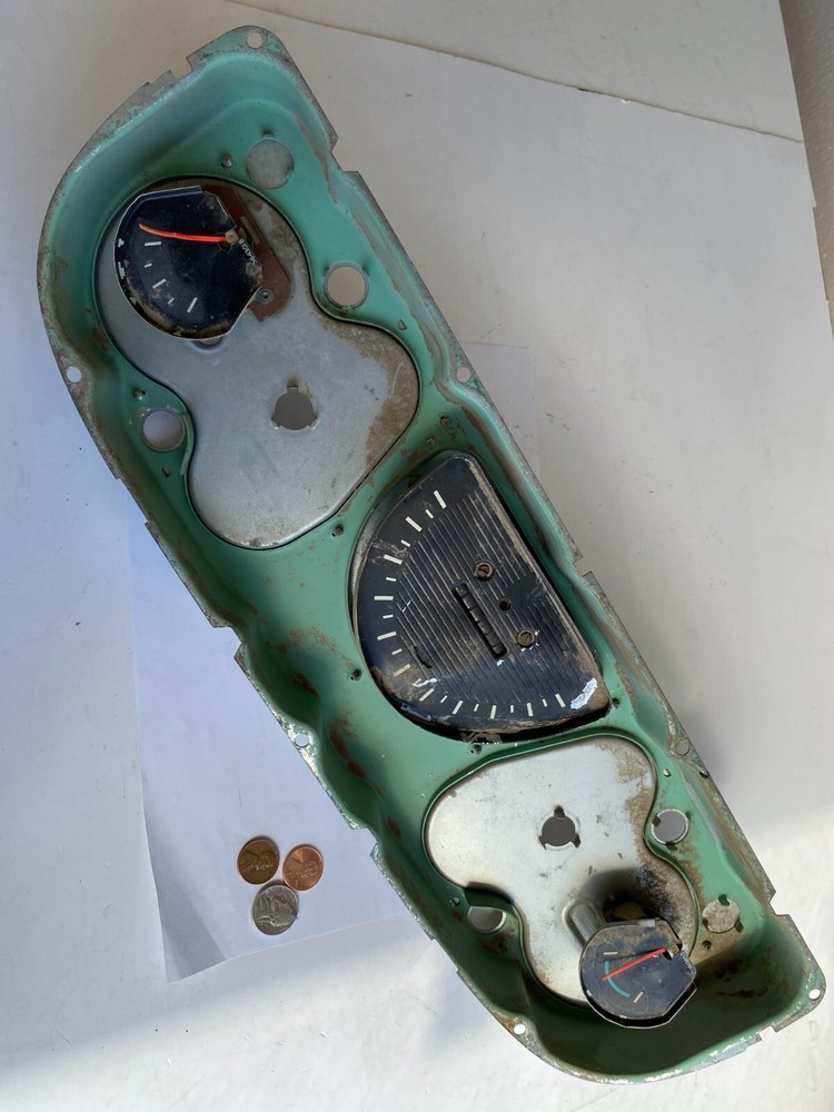 Dirty Dented Broken Gauges-Dash Instrument Panel Cluster BACKING PLATE-CHEVY C10