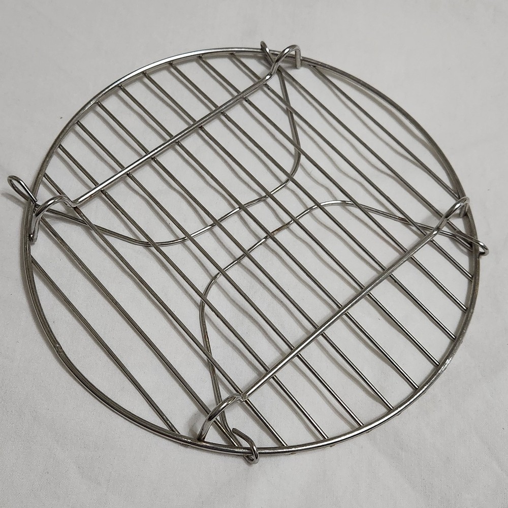 8" Round Stainless Wire Rack w/Handles Insert Crock Pot Steamer (M)