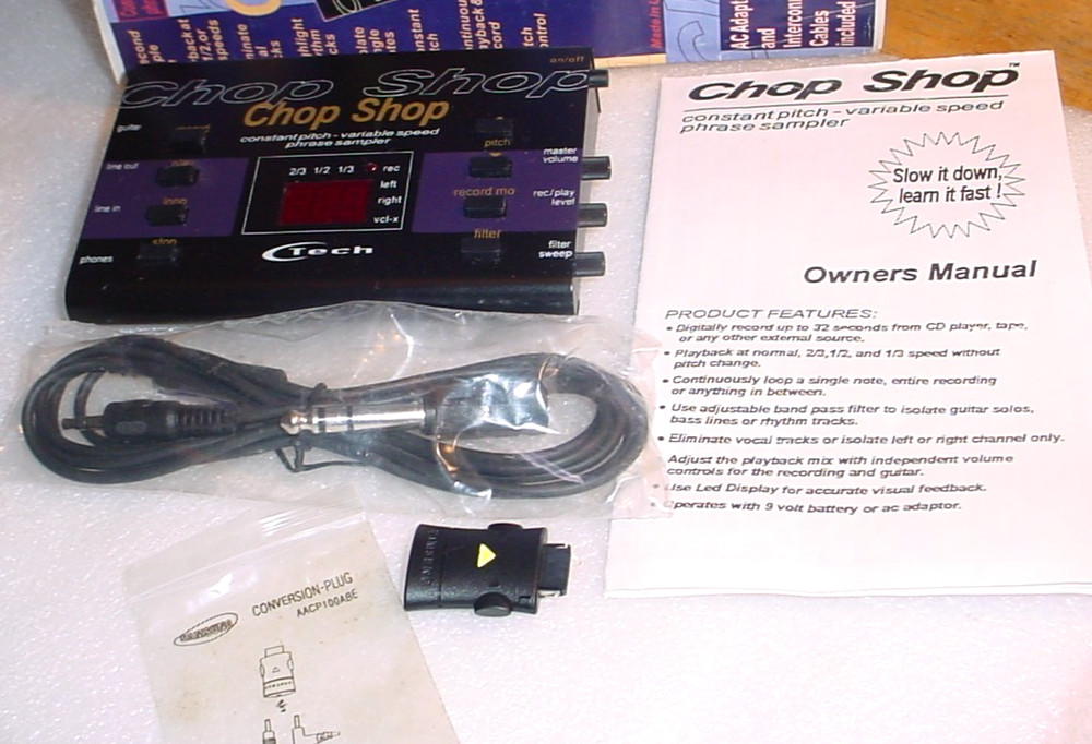 C Tech CHOP SHOP Constant Pitch Variable Speed Phrase SAMPLER W/ BOX & PAPERS