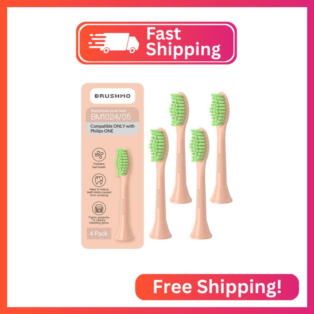 Brushmo Replacement Toothbrush Heads, Compatible with Philips One for Sonicare E