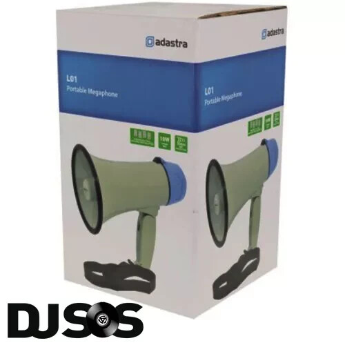 Professional 10W Loud Megaphone With Adjustable Handle, Shoulder Strap & Volume