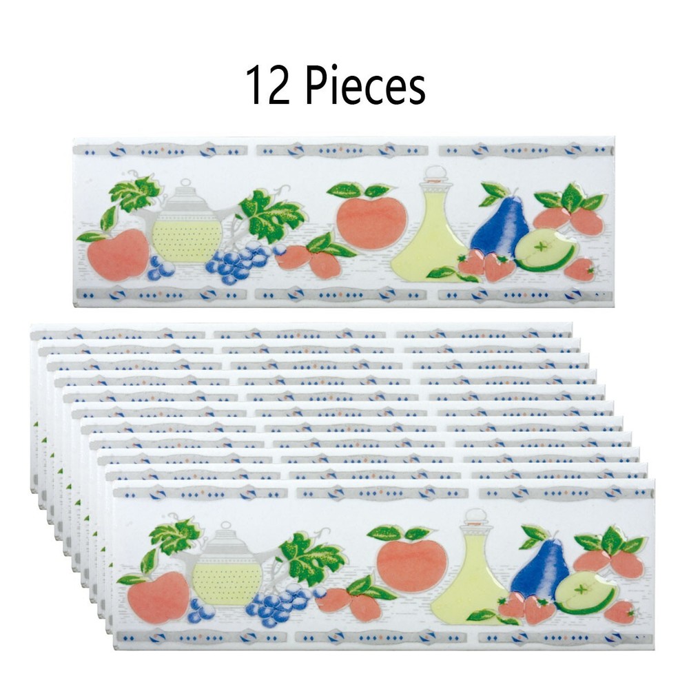 12 Pcs Ceramic Multi-Colored Tile 3" x 10" | Renovator's Supply