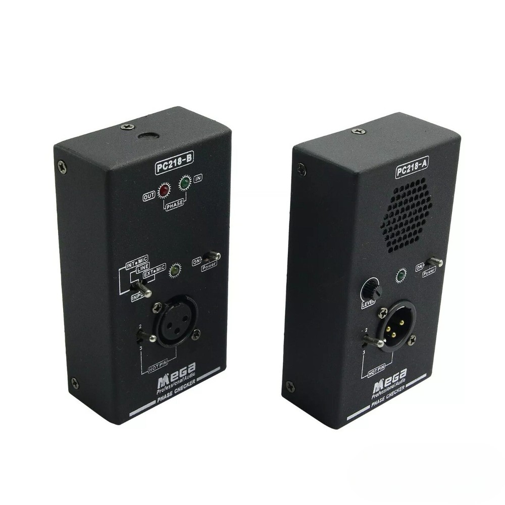 PC218 Phase Polarity Tester Checker Audio Speaker Microphone Sound Testing