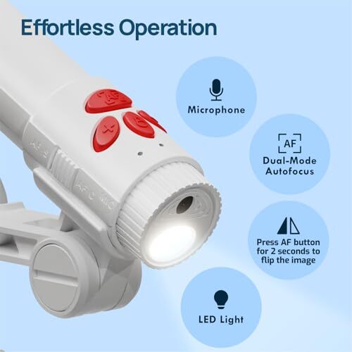 INS-3 Handheld Webcam/USB Document Camera for Classroom Built-in Mic Light Au...