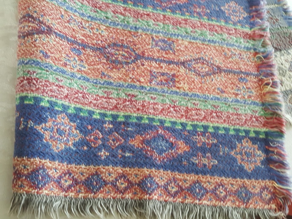 Israeli Table Topper Loomed Cloth- 30" X 14" Rectangle