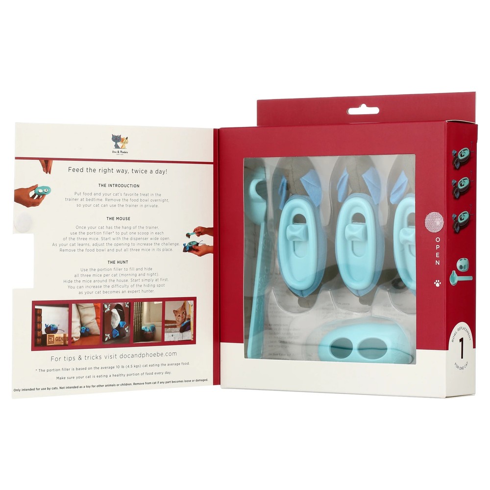 Indoor hunting cat feeder, interactive and durable design