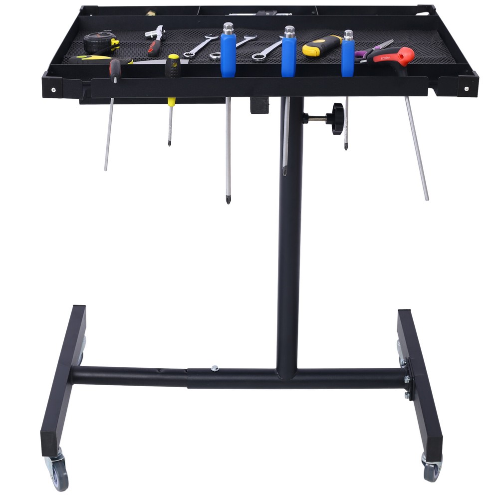 Adjustable Tear Down Work Table with Drawer 220LBS Capacity with Swivel Casters