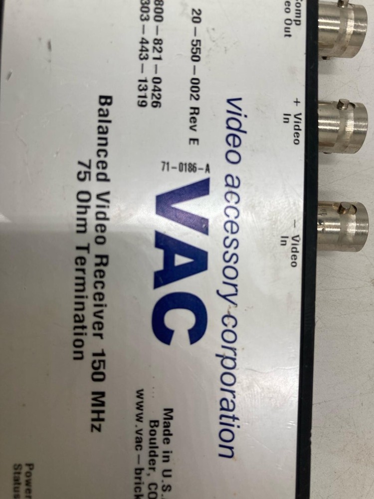 VAC Balanced Video Receiver