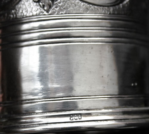 Antique 800 Silver Ornate Repousse Bell Germany