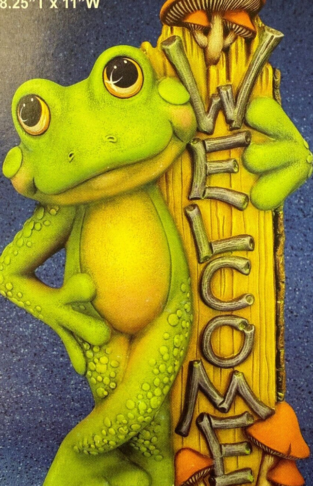 VINTAGE CLAY MAGIC CERAMIC MOLD #2600 WELCOME FROG