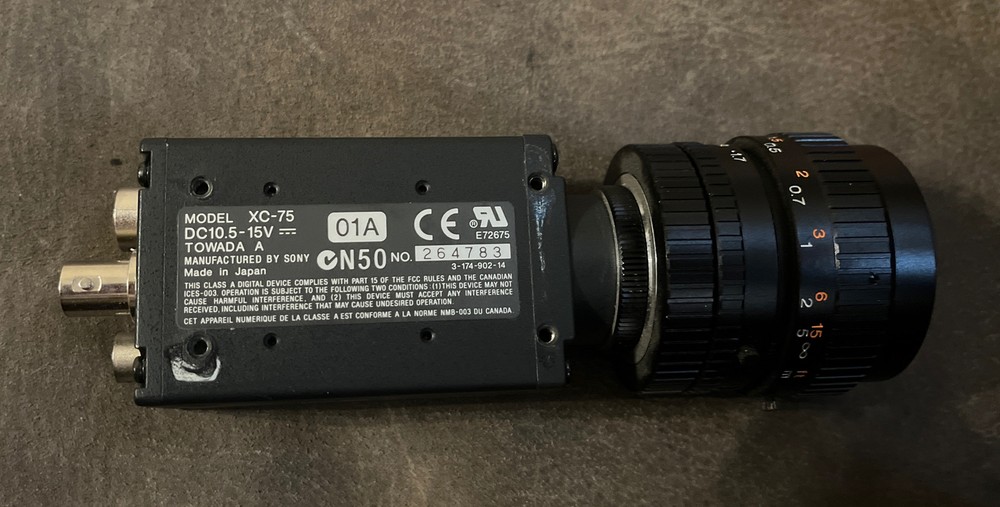 CCD Video Camera Module XC-75 With HF35A-2M1 Lens