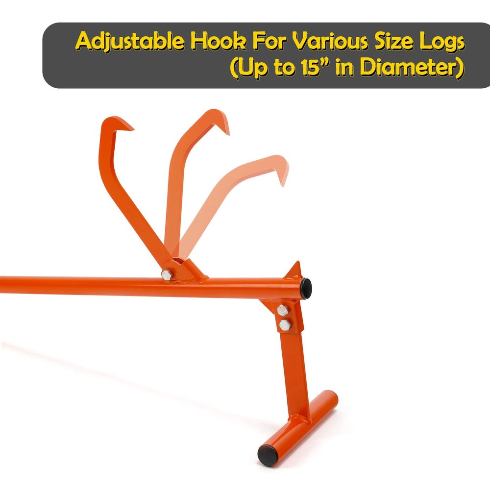 50.9" Timberjack Log Lifter, Adjustable Log Roller Cant Hook, Heavy Duty Stee...